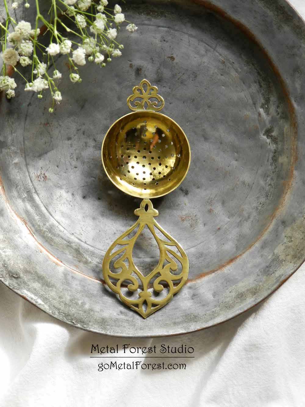 صافی چای برنجی - طرح اسلیمی - استودیو متال فارست